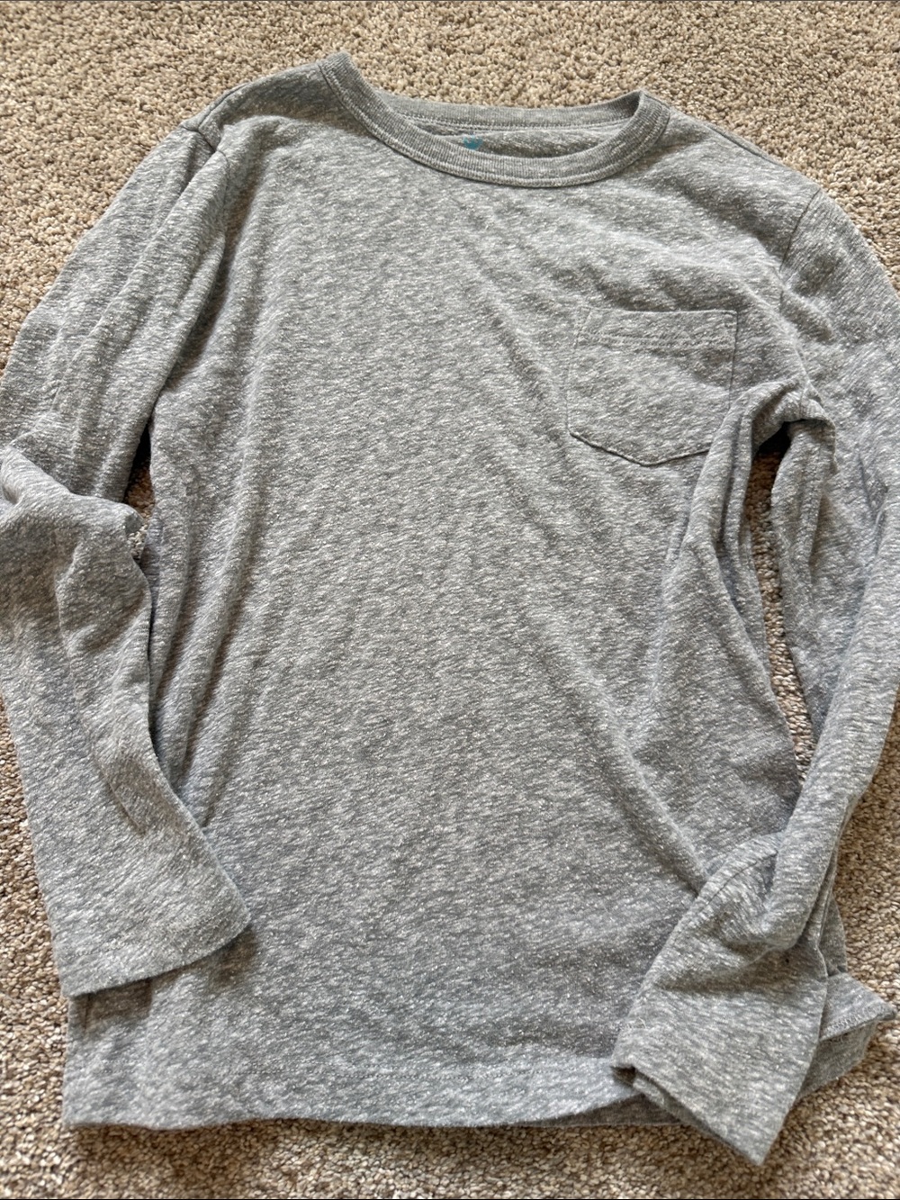 Crewcuts Gray Long Sleeve Pocket Tee